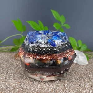 Orgonit Towerbuster mit Lapislazuli Edelschungit Pyrit SBB Spirale 11 Schichten - Bild 1 von 6
