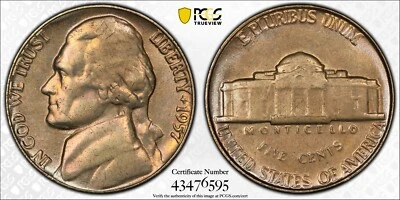 1957 Jefferson Nickel - PCGS MS64~Beautiful!!~LQQK!~ - Image 1 of 4