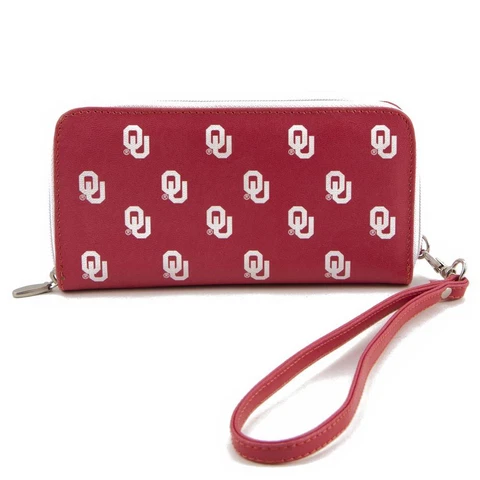 Ladies University of Oklahoma Sooners Wristlet Womens Leather Wallet Cellphone Cover