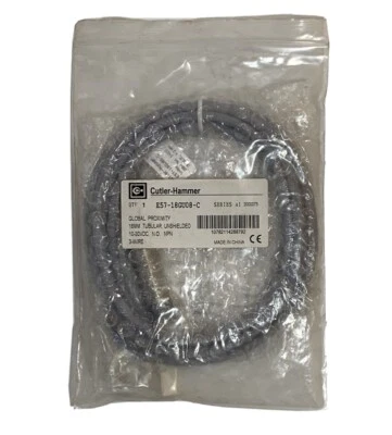 E5718GU08C Cutler Hammer 10-30VDC 18MM Tubular Unshielded Global Proximity --SA - Image 1 of 2