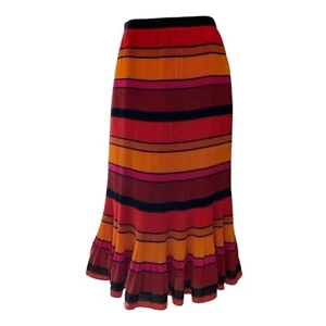 J.crew Straight Pleat Multicolored Midi Skirt Size 4P Colorful Lightweight - Picture 1 of 12