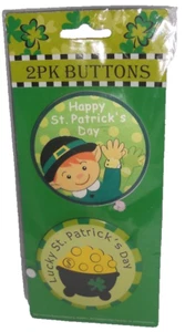 BOTONES DEL DÍA DE SAN PATRICIO ~ 2 Pack ~ 2 DISEÑOS - Imagen 1 de 1
