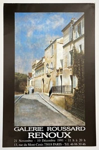 Galerie Roussard, Andre Renoux, 1991 Exhibition Vintage Poster, 16.5” x 25.25” - Picture 1 of 3