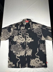 Vintage JNCO Jeans Dragon Allover Print Button Up Shirt Men’s 2XL EUC Black - Picture 1 of 10