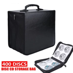 400 Capacity DVD CD DISC Holder Album Storage Case Folder Wallet Carry Bag UK - Picture 1 of 15