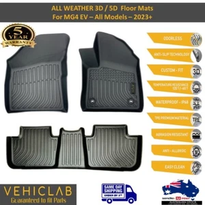 3D TPE All Weather Car Floor Mats Liners for MG4 MG 4 EV - MEH32 - 2023 - 2025 - Picture 1 of 6