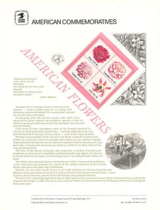 Panel de estampillas conmemorativas #140 18c American Flowers #1876-1879 USPS - Imagen 1 de 1