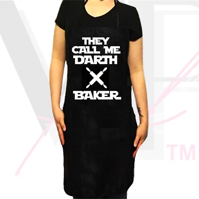 Star Wars Apron Adjustable Fun Kitchen BBQ Grill Vader THEY CALL ME DARTH BAKER - Image 1 of 4