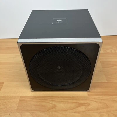 Ersatz Sub SubWoofer Logitech Z4 Lautsprecher Bass Teil schwarz angetrieben - funktioniert! - Bild 1 von 4
