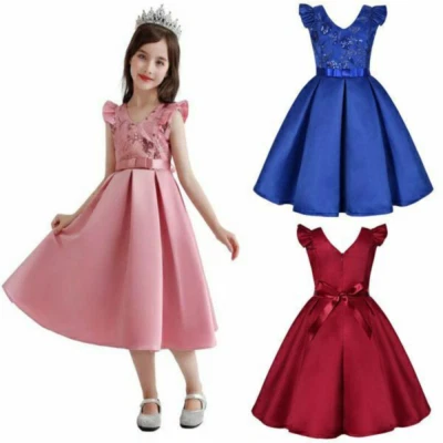 Baby платье принцесса подружки невесты повседневный Kid вечеринки девочка балетной свадьбы выпускного - Изображение 1 из 4