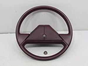 1988 Dodge Grand Caravan Red Steering Wheel & Horn Pad Button 2-spoke original - Picture 1 of 23