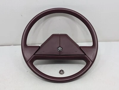 1988 Dodge Grand Caravan Red Steering Wheel & Horn Pad Button 2-spoke original - Image 1 of 4