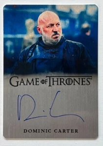 Dominic Carter Metal Autograph, Game of Thrones Legends of the Realm, 31/55 - Picture 1 of 2