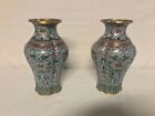 A Pair Of Chinese Antique Cloisonne Vases Qing Dynasty