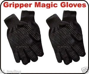 24 Pair Gripper Black Magic Gloves Winter Unisex Men Ladies one size Wholesale - Foto 1 di 2