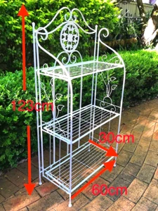 Handmade Quality Iron Home Shop Display Shelf Stand Rack Foldable 123cmH - Picture 1 of 8