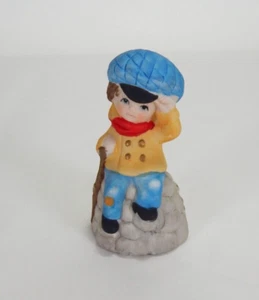 Jasco Merri Bells Tiny Tim Bell Christmas Figurine 1978 Vintage Porcelain - Picture 1 of 8