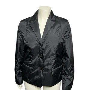 Talbots Black Blazer Puffer Women’s Lightweight Jacket Sz-14 (Large) - Picture 1 of 11