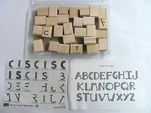 Stampin Up timbri in gomma alfabeti 2001 due passaggi pastello bastone matita a righe - Foto 1 di 11