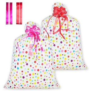 2 Pack 36"x48" Extra Large Gift Bags Oversized Plastic Storage Bags for Presents - Picture 1 of 7