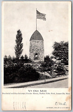 Somerville Massachusetts 1905 Postcard Ye Old Mill Revolutionary Powder House