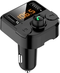 Bluetooth 5.0 Car Wireless FM Transmitter Adapter 2USB PD Charger AUX Hands-Free - Picture 1 of 9