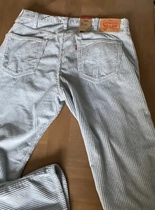 Pantalones de mezclilla de pana de algodón de 5 bolsillos para hombre Levi’s 38x30 azules ligeros nuevos con etiquetas - Imagen 1 de 7