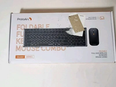 ProtoArc XKM01 Tri-Fold Bluetooth Keyboard and Mouse Combo NEW OPEN BOX - Image 1 of 4