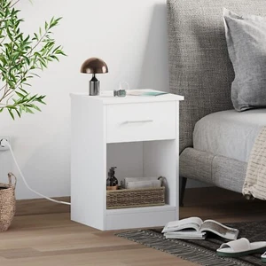 Set of 2 Nightstands with Charging Station and USB Ports & Power Outlets - Picture 1 of 7