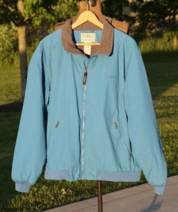 LL Bean Jacket vintage Parka Mens XL outerwear camping zip up blue coat Outdoor - Picture 1 of 12