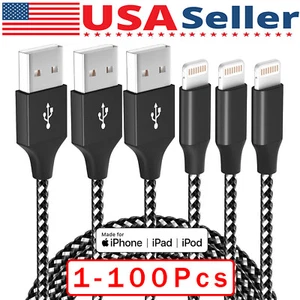 Fast Charger Cable Heavy Duty For iPhone 13 12 11 X XR 8 Charging Cord Wholesale - Picture 1 of 9