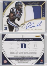 2015 Panini Immaculate Collegiate /10 Jamison Crowder RPA Rookie Patch Auto RC