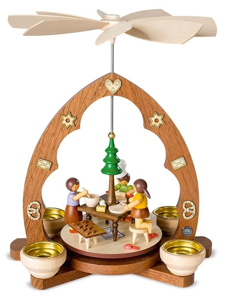 Pirámide Navidad Panadería Arco Punta 1 Piso LxWxH= 25x16x30cm NUEVO Seiffen Foto 1 de 1