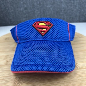 Vintage Superman Visor Strapback Adjustable YOUTH KIDS OSFM Blue DC Drew Pearson - Picture 1 of 13