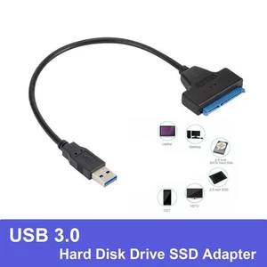 USB 3.0 to SATA Konverter Kabel Adapter für 2,5 SATA Externe HDD SSD Festplatte - Bild 1 von 7