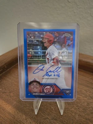 Alex Call 2023 Topps Chrome True Blue Refractor Rookie Auto /150 Dodgers - Image 1 of 2