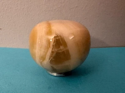 Old Polished swirl stone gear shift steering wheel suicide knob spinner tan #80 - Image 1 of 4