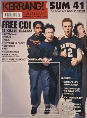 Kerrang Magazine (Nov 30 2002) Sum 41/Shirley Manson/Finch/Opeth/Slipknot; NO CD - Image 1 of 4