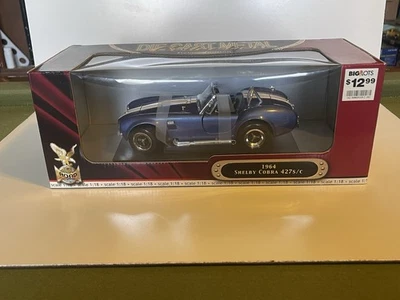Road Legends 1964 Shelby Cobra 427S/C Street Car 1:18 Diecast Blue Deluxe NUEVO Foto 1 de 4