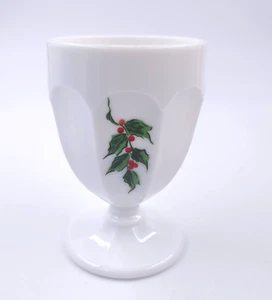 Plato de caramelo vintage Westmoreland pintado a mano vacaciones de Navidad vidrio leche - Imagen 1 de 5