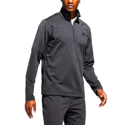 adidas Men's Quarter Zip Performance Track Top/Shirt - Grey Size S, L - Image 1 of 4