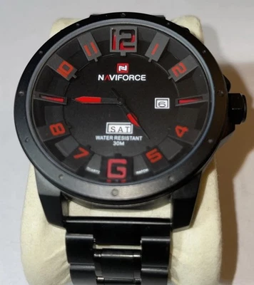 NAVIFORCE NF9061M Mens Casual Watch Day Date Watch Water Resistant 30M, Works  - Image 1 of 4