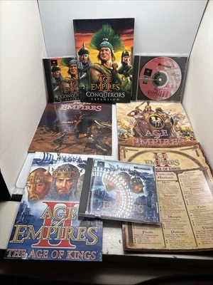 AGE OF EMPIRES PC LOT: AofE II -+ Conquerors Expansion, AofE Manual +Rise Rome - Image 1 of 4