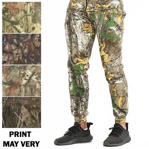 New Mens Camouflage Jungle Print Trousers Combat Sports Gym Jogging Sweat Pants - Picture 1 of 6