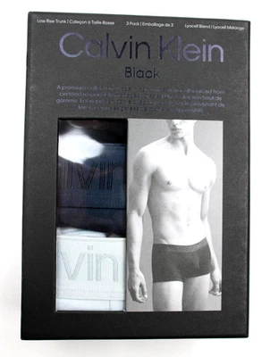 Calvin Klein Calzoncillos Negros Ropa Interior Para Hombre Mediano Tiro Bajo Paquete de 3 Mezcla Lyocell Foto 1 de 4