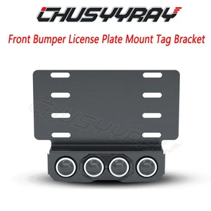 Front License Plate Mount Bracket Kit w/LED Light Fit 2018-2025 Jeep Wrangler JL - Picture 1 of 12