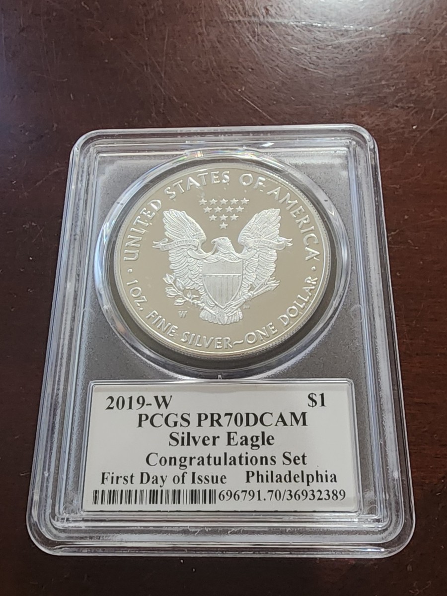 American Eagle PR 70 Graded 2019 Silver Bullion Coins for