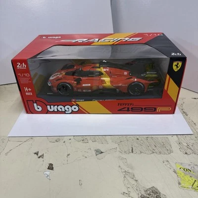Burago 1/18 Scale 18-16301 - Ferrari 499P #51 24H Le Mans 2023 - Red - Image 1 of 4