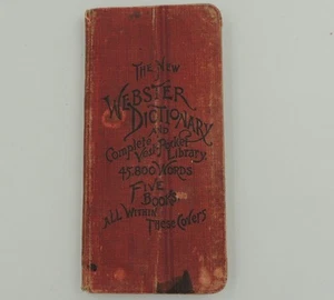 Antique 1914 The New Webster Dictionary and Complete Vest Pocket Library - Picture 1 of 24