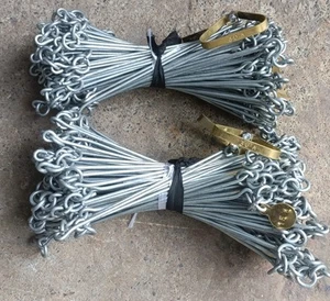 Survey Measuring Chain 100 Links, 20m, Heavy Brass Handles - Picture 1 of 9